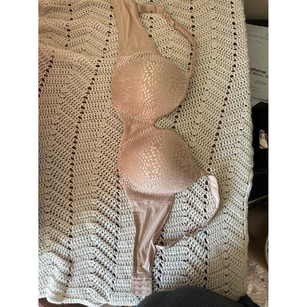 Playtex  Floral Jacquard Full Coverage Underwire T-Shirt Bra Beige‎ 44DD